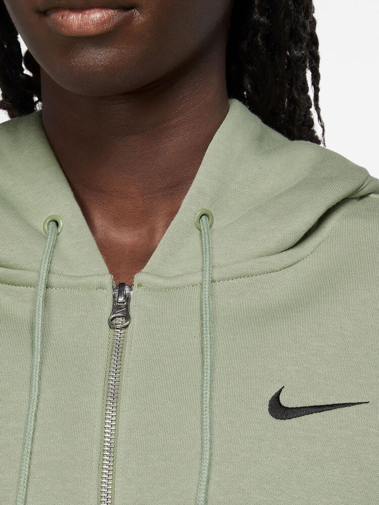 Nike Khaki Green Mini Swoosh Full Zip Hoodie - Image 3 of 3