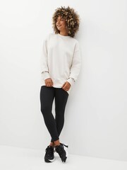 Nike Light Wood Natural Oversized Mini Swoosh Sweatshirt - Image 2 of 7