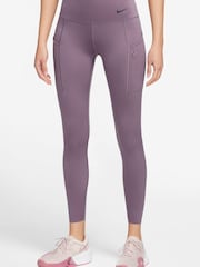 Nike Purple Premium Go Firm-Support Mid-Rise 7/8 Leggings with Pockets - Image 1 of 3