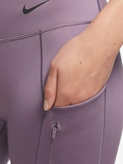 Nike Purple Premium Go Firm-Support Mid-Rise 7/8 Leggings with Pockets - Image 3 of 3