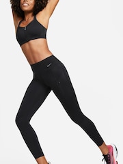 Nike Black Premium Go Firm-Support Mid-Rise 7/8 Leggings with Pockets - Image 1 of 10