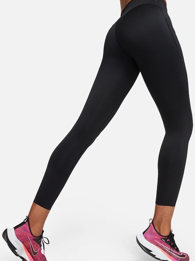 Nike Black Premium Go Firm-Support Mid-Rise 7/8 Leggings with Pockets - Image 2 of 10