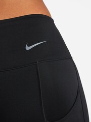 Nike Black Premium Go Firm-Support Mid-Rise 7/8 Leggings with Pockets - Image 5 of 10