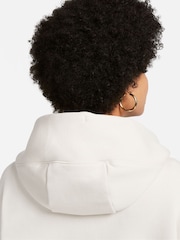 Nike Ivory Phoenix Fleece Mini Swoosh Oversized Full Zip Hoodie - Image 5 of 11