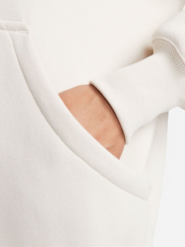 Nike Ivory Phoenix Fleece Mini Swoosh Oversized Full Zip Hoodie - Image 7 of 11