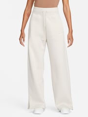 Nike Ivory Phoenix Fleece High Waisted Wide Leg Sweatpants - Image 1 of 9