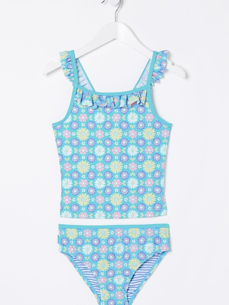 FatFace Blue Floral Tankini Set - Image 4 of 4