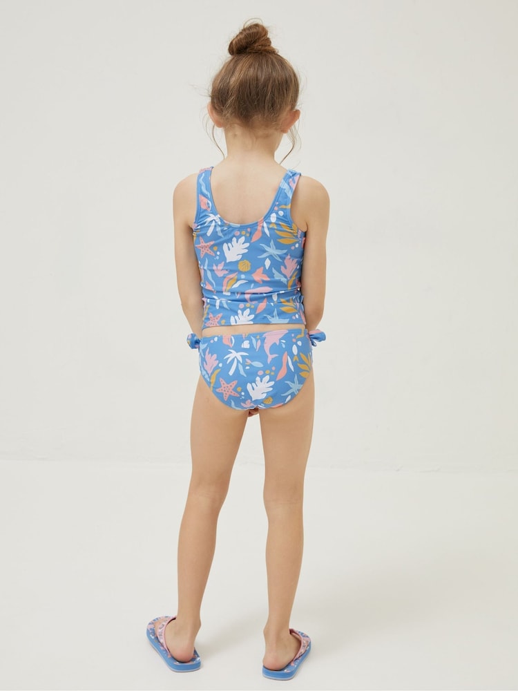 FatFace Blue Sea Scape Tankini Set - Image 1 of 5