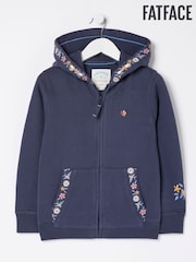 FatFace Blue Embroidered Hoodie - Image 1 of 1