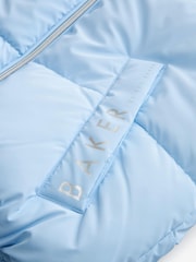Baker by Ted Baker Shower Resistant Blue Short Coat - Image 10 of 14