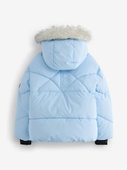 Baker by Ted Baker Shower Resistant Blue Short Coat - Image 8 of 14