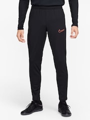 Nike Black/Pink Dri-FIT Academy Zippered Training Joggers - Image 1 of 6