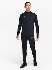 Nike Black/Pink Dri-FIT Academy Zippered Training Joggers - Image 3 of 6