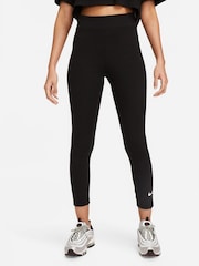 Черный - Классические леггинсы длиной 7/8 с завышенной талией Nike Sportswear - Image 1 of 4