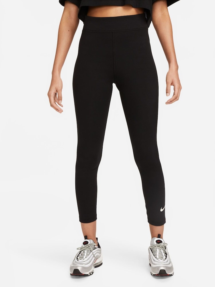 Черный - Классические леггинсы длиной 7/8 с завышенной талией Nike Sportswear - Image 1 of 4