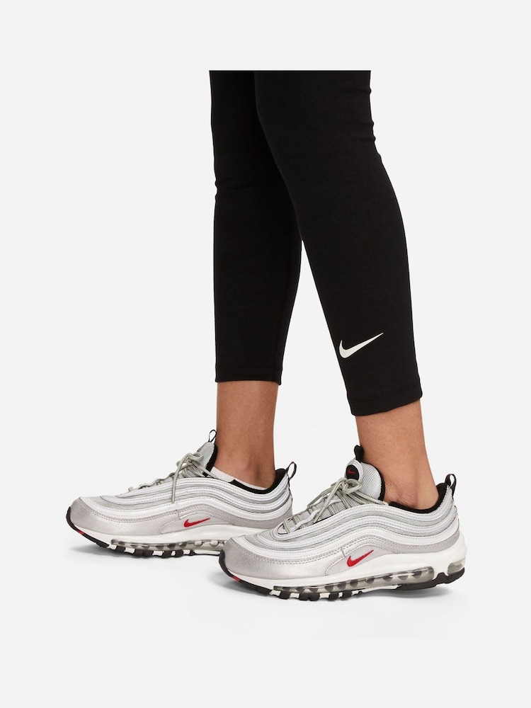 Черный - Классические леггинсы длиной 7/8 с завышенной талией Nike Sportswear - Image 2 of 4