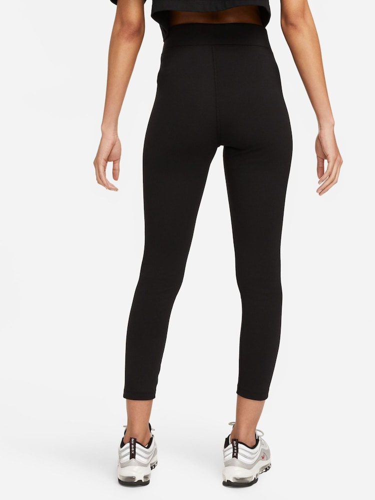 Черный - Классические леггинсы длиной 7/8 с завышенной талией Nike Sportswear - Image 4 of 4