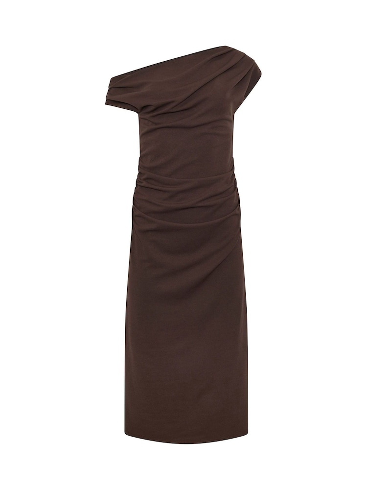 Star by Julien MacDonald Brown Draped Midi Dress - Image 5 of 5 Star by Julien MacDonald Brown Draped Midi Dress - Image 5 of 5