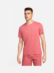 Nike Light Pink Miler Dri-FIT UV Running T-Shirt - Image 1 of 7