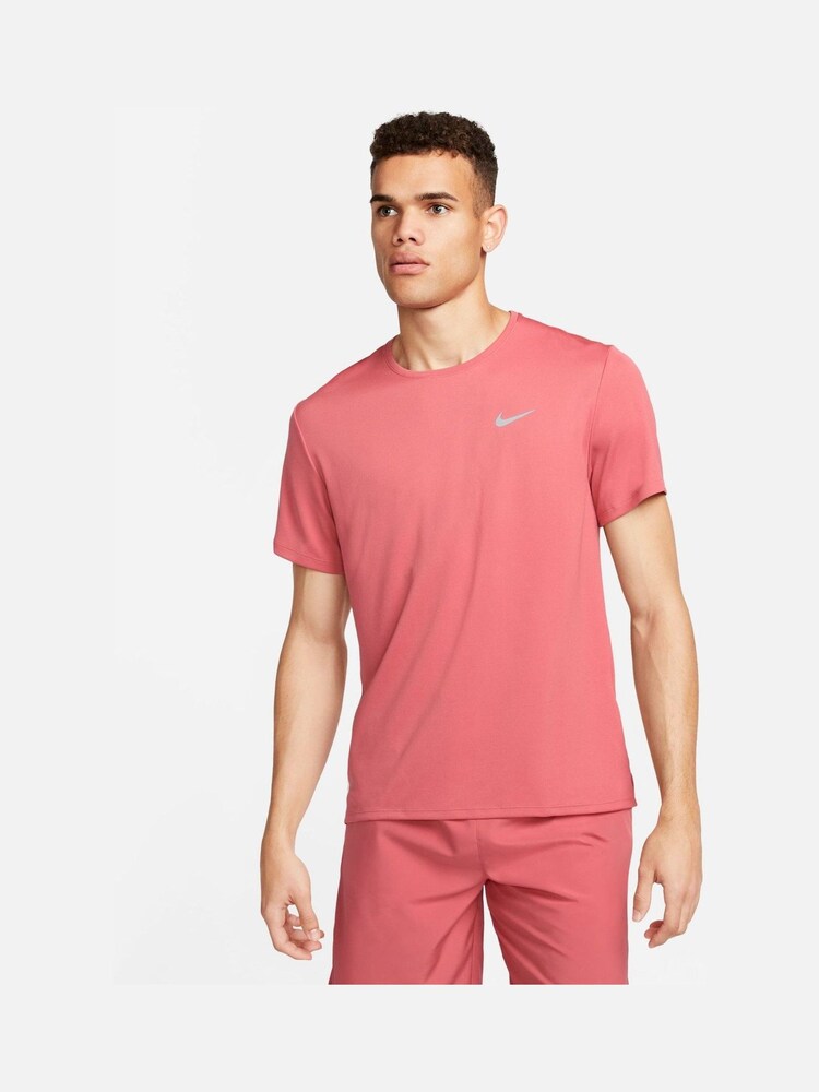 Nike Light Pink Miler Dri-FIT UV Running T-Shirt - Image 1 of 7