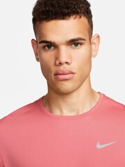 Nike Light Pink Miler Dri-FIT UV Running T-Shirt - Image 3 of 7