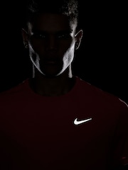 Nike Light Pink Miler Dri-FIT UV Running T-Shirt - Image 6 of 7