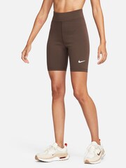 Nike Brown Classic High Waisted 8" Cycling Shorts - Image 1 of 5