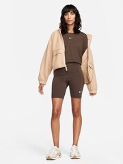 Nike Brown Classic High Waisted 8" Cycling Shorts - Image 2 of 5