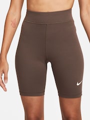 Nike Brown Classic High Waisted 8" Cycling Shorts - Image 3 of 5