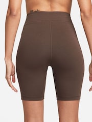 Nike Brown Classic High Waisted 8" Cycling Shorts - Image 4 of 5