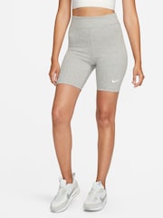 Dunkelgrau meliert - Nike Classic Radlerhose mit hohem Bund, 8 Zoll - Bild 1 von 4