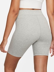 Dunkelgrau meliert - Nike Classic Radlerhose mit hohem Bund, 8 Zoll - Bild 2 von 4
