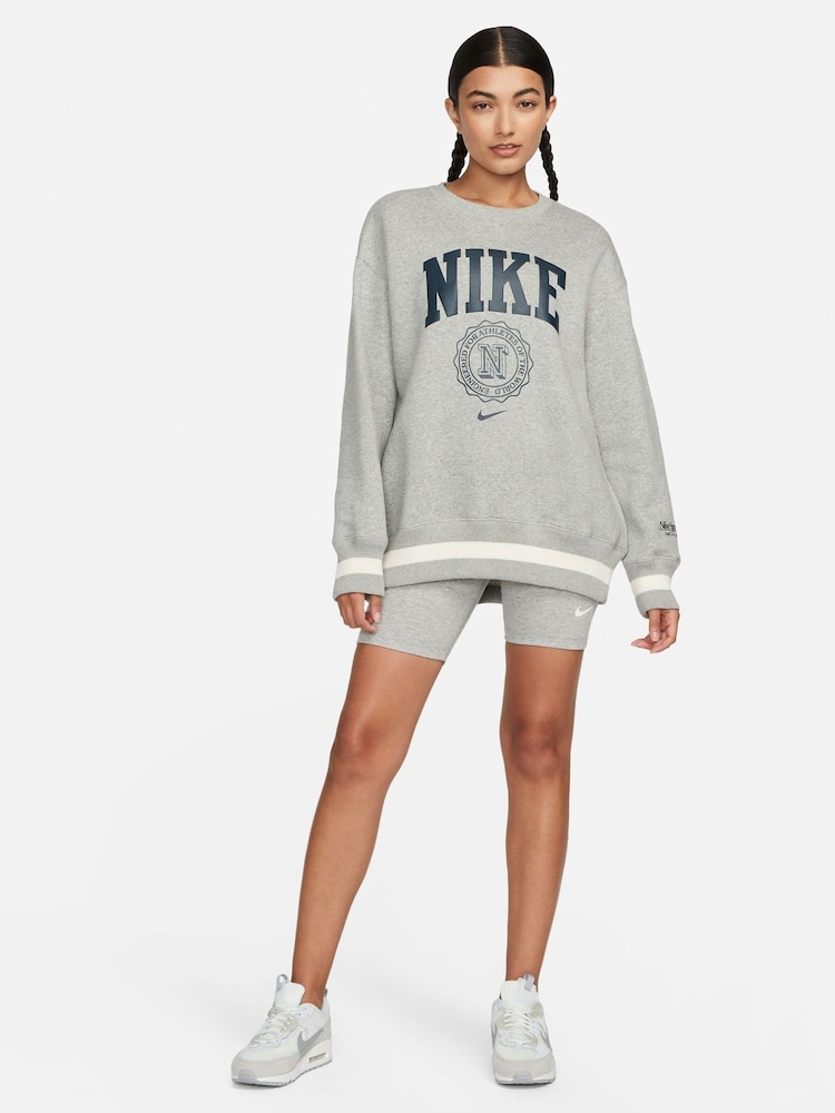Nike Dark Grey Heather Classic High Waisted 8" Cycling Shorts - Image 3 of 4
