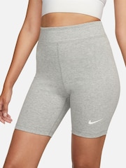 Dunkelgrau meliert - Nike Classic Radlerhose mit hohem Bund, 8 Zoll - Bild 4 von 4