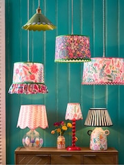 Lucy Tiffney Green Ceramic Flower Pendant Light - Image 4 of 5