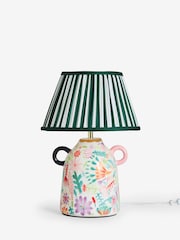 Lucy Tiffney Pink/White Floral Print Ceramic Table Lamp - Image 6 of 7