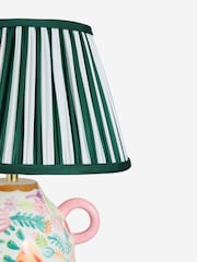 Lucy Tiffney Pink/White Floral Print Ceramic Table Lamp - Image 7 of 7