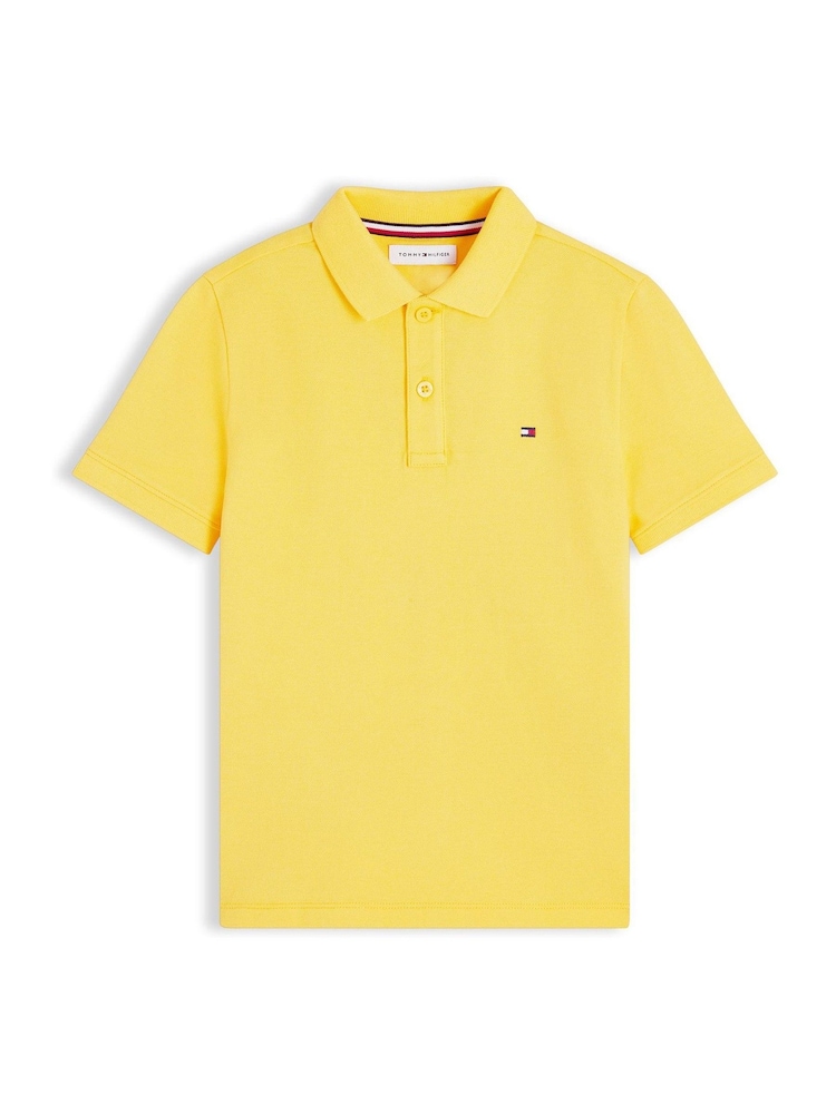 Tommy Hilfiger Yellow Essential Regular Fit Signature Polo Shirt - Image 5 of 5
