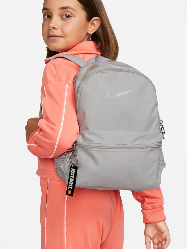 Nike Grey Brasilia JDI Kids' Mini Backpack (11L) - Image 1 of 8