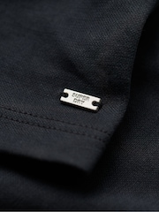 Schwarz - Superdry Midikleid aus Jersey mit eckigem Ausschnitt - Bild 7 von 7