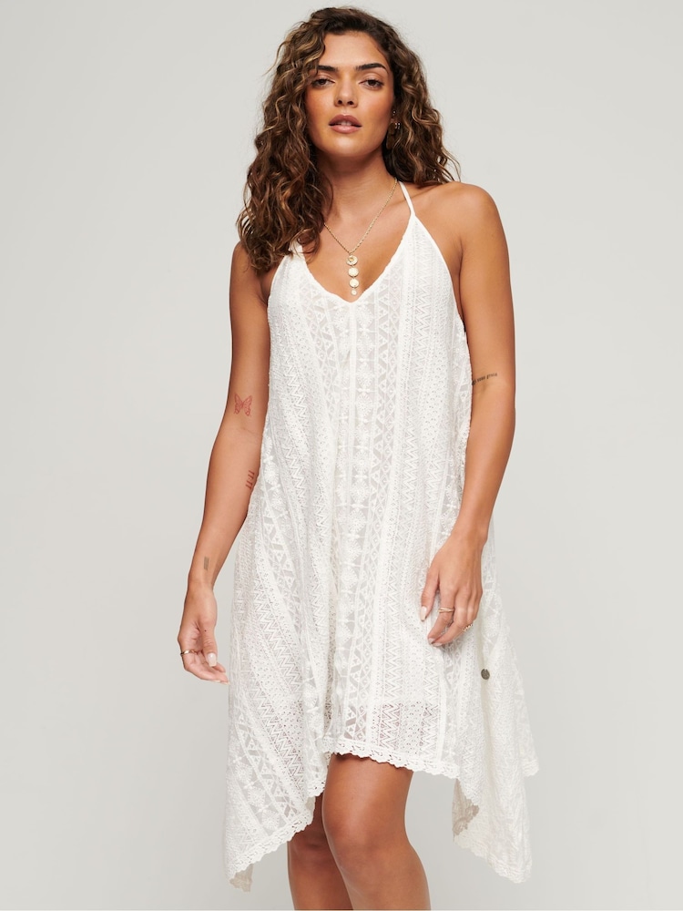 Superdry Vintage All Lace Midi 100% Cotton Dress - Изображение 1 из 7