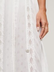 Superdry White Vintage Halter Neck Midi Dress - Image 4 of 5