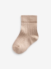 Mixed Muted 7 Pack Baby Socks (0mths-2yrs) - Image 3 of 8