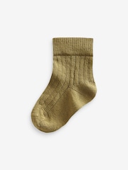 Mixed Muted 7 Pack Baby Socks (0mths-2yrs) - Image 8 of 8