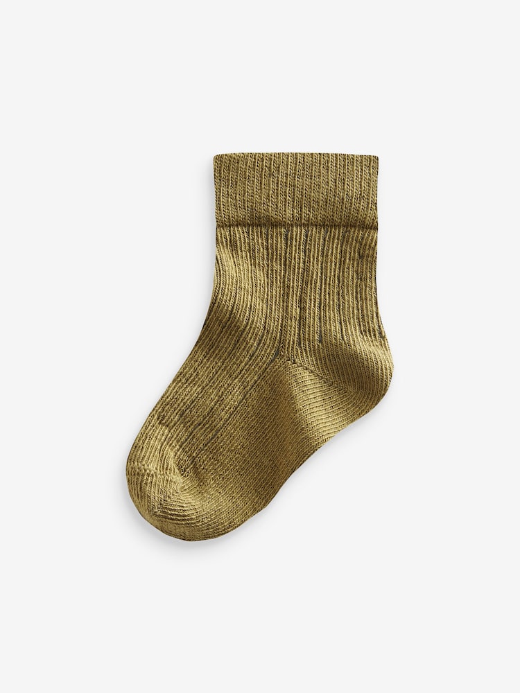Mixed Muted 7 Pack Baby Socks (0mths-2yrs) - Image 8 of 8