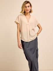 Stone Natural Short Sleeve Overhead Top - Image 2 of 5