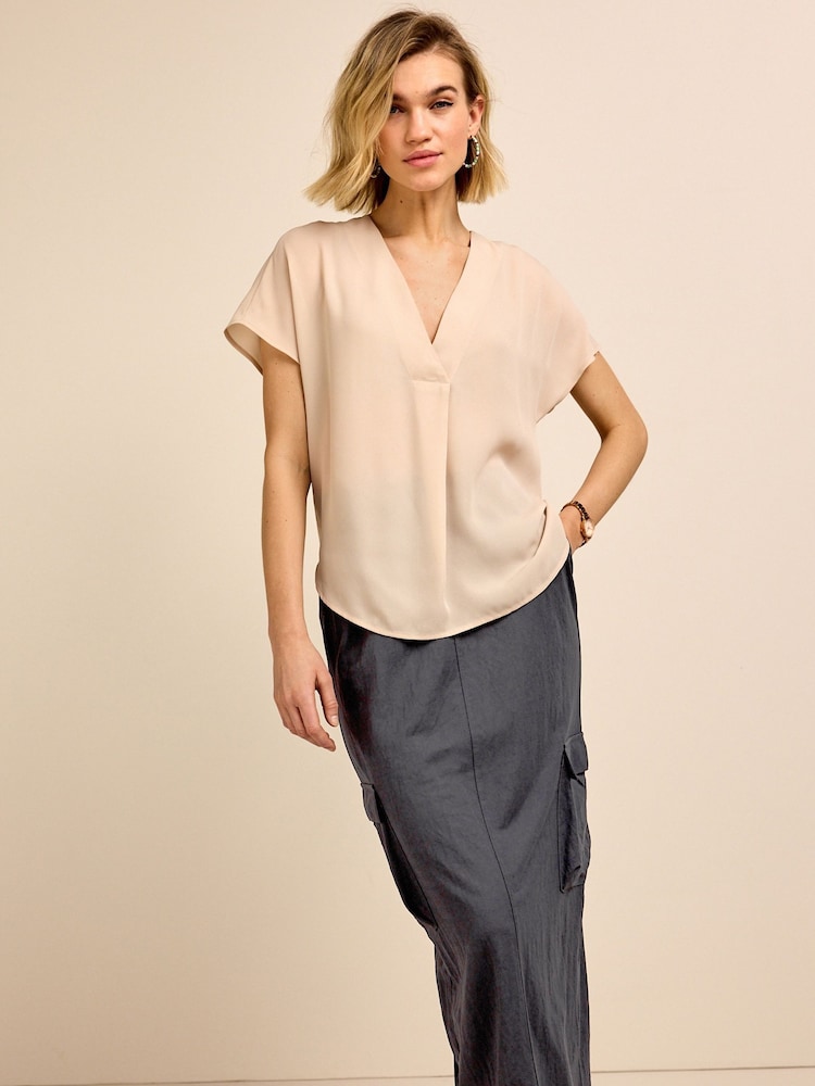 Stone Natural Short Sleeve Overhead Top - Image 2 of 5