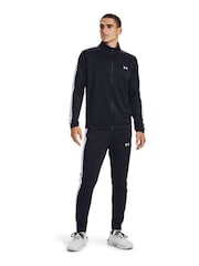 Under Armour Black Under Armour Grey/Black Rival Knit Hooded Tracksuit - Image 4 of 9