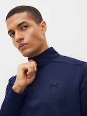 Under Armour Navy Fleece Quarter Zip Sweatshirt - Image 6 of 8