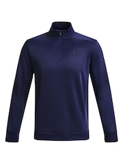 Under Armour Navy Fleece Quarter Zip Sweatshirt - Image 7 of 8